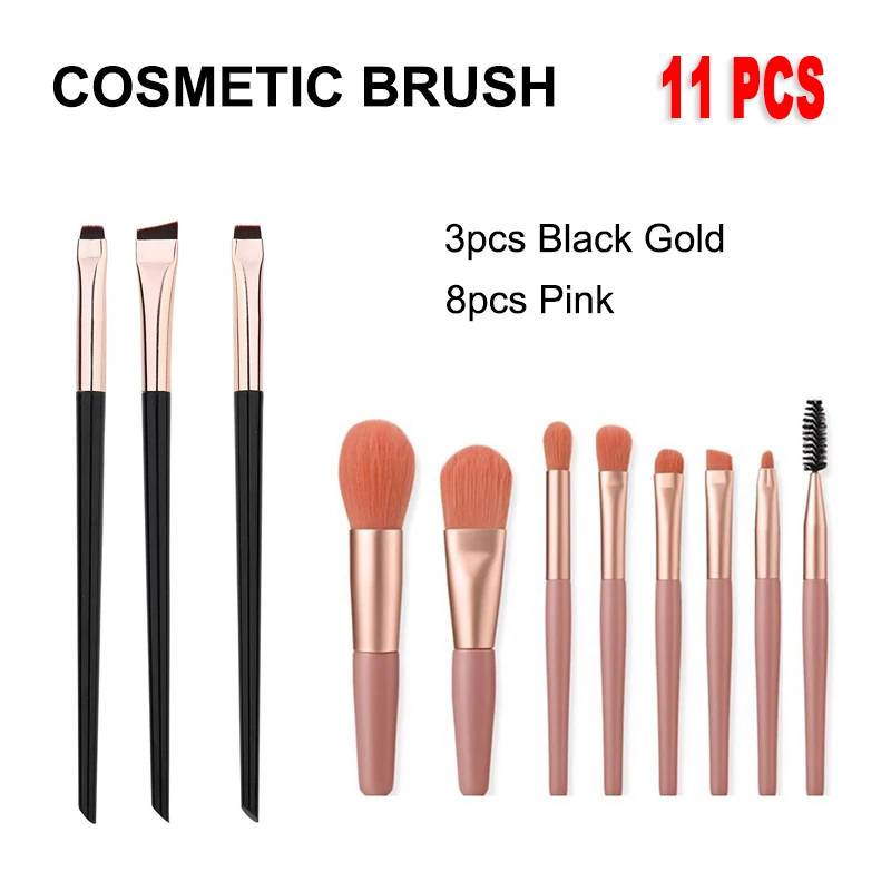 Portable 8Pcs Makeup Brush Set Soft Makeup Concealer Brush Blush Loose Powder Brush Eye Shadow Foundation Brush Beauty Tools