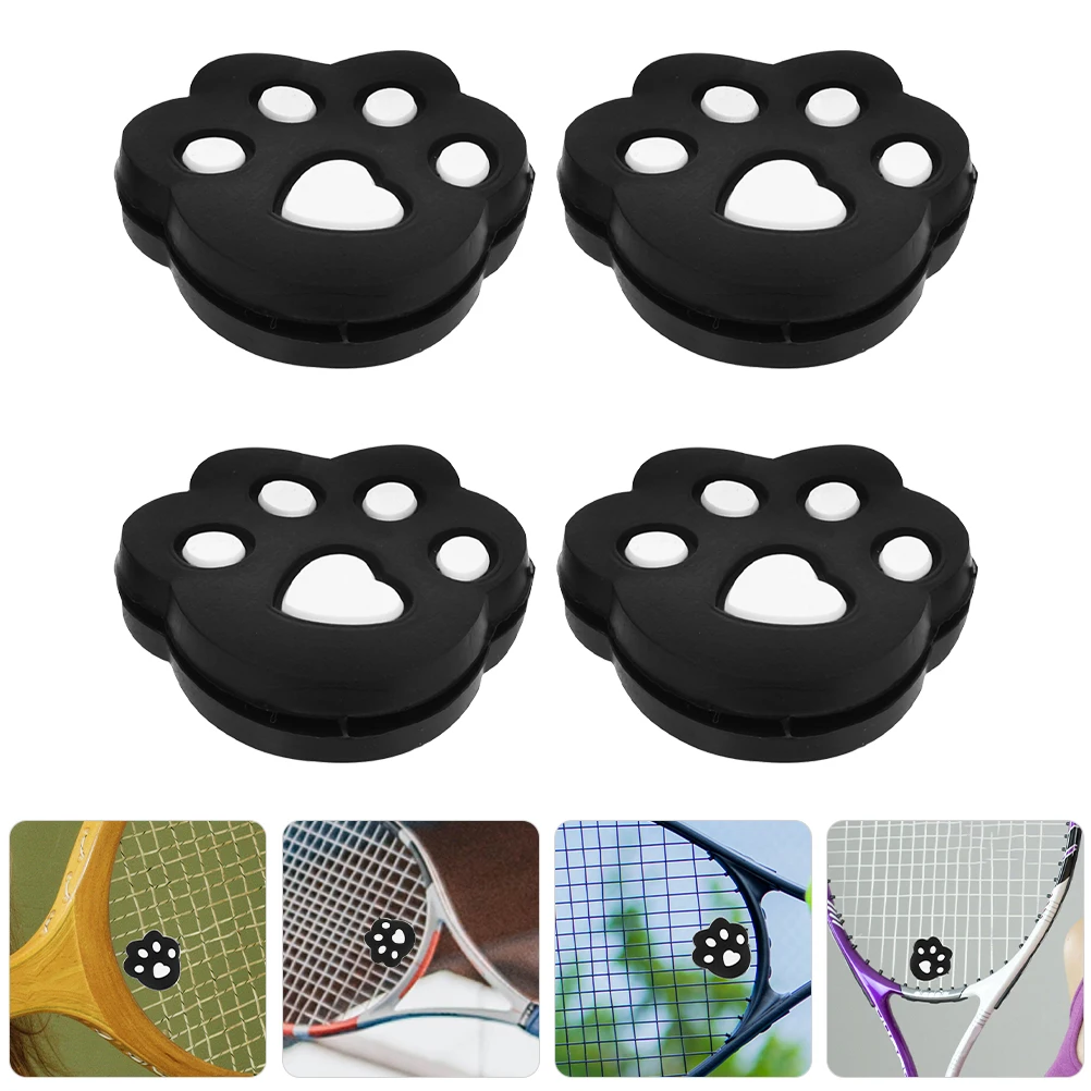 

4pcs Tennis Racket Dampeners Silicone Shock Absorber Vibration Dampener for Racquet Lightweight Portable Professional