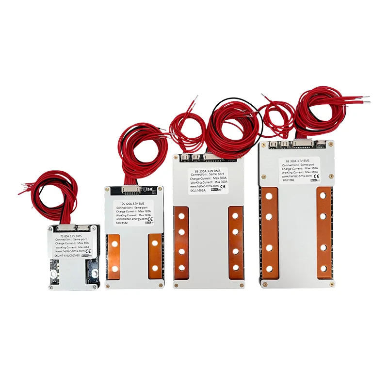 Heltecbms 8s 24v LiFePO4 BMS 6s 7s 24v Balanced 18650/21700 30A 60A 80A 120A 200A 300A 350A Lithium Battery Protection Board