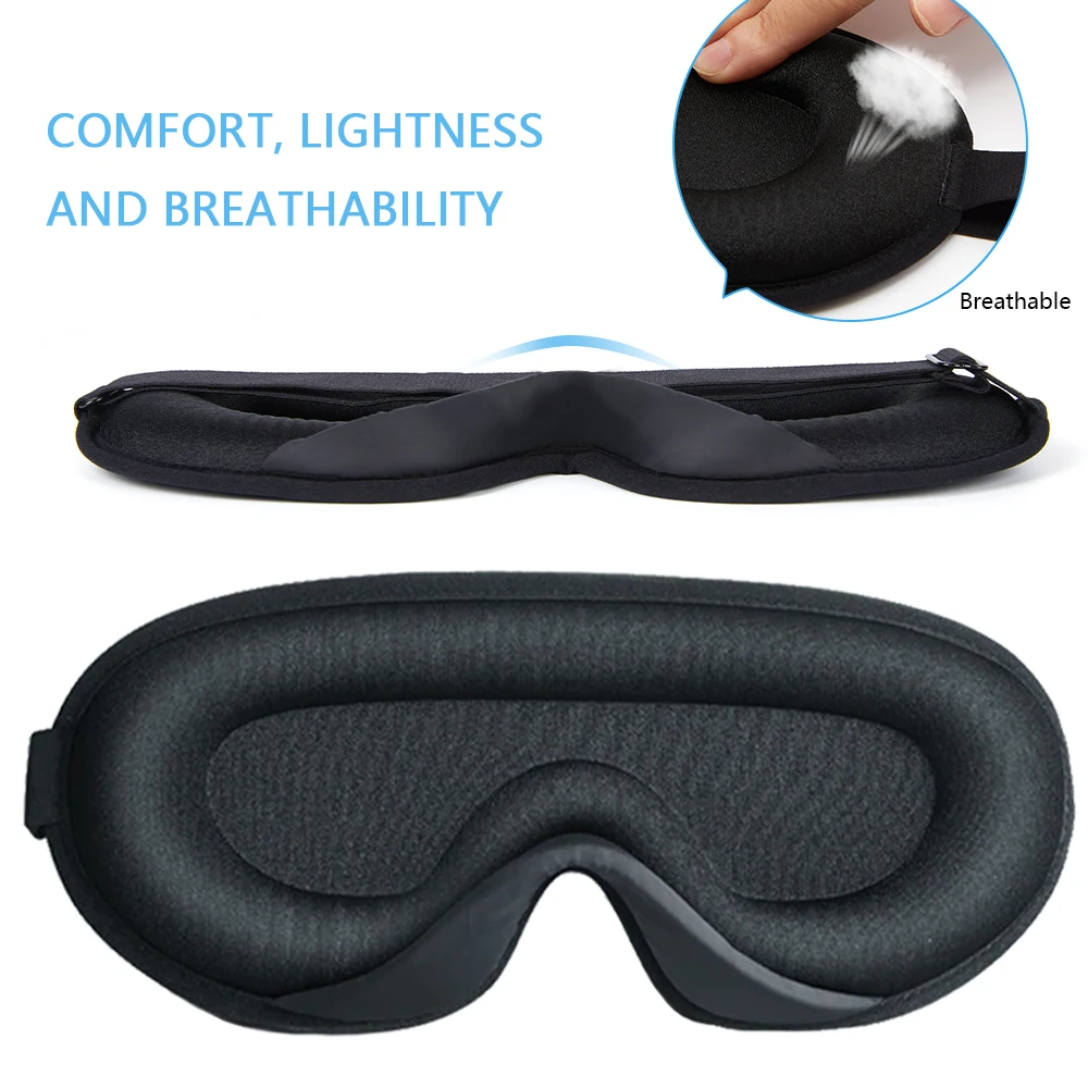 3D Sleep Mask Eye Patches Blindfold Nose No Light Soft Slaapmasker for Travel Rest Eyeshade Breathable Antifaz Para Dormir