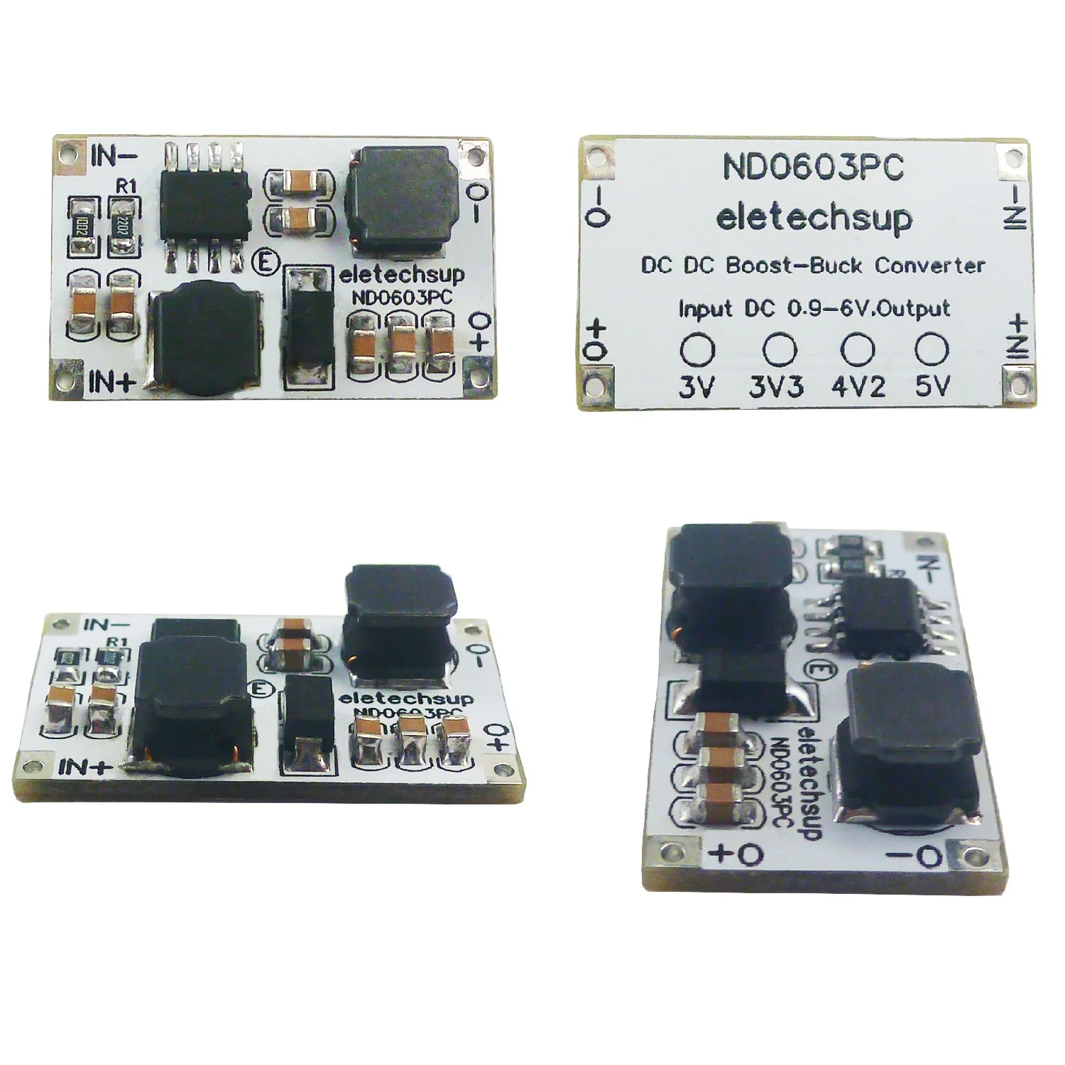 Módulo convertidor Buck-Boost automático 2 en 1 0,9-6V a 3V 3,3V 4,2V 5V para Arduino ESP32 ESP8266