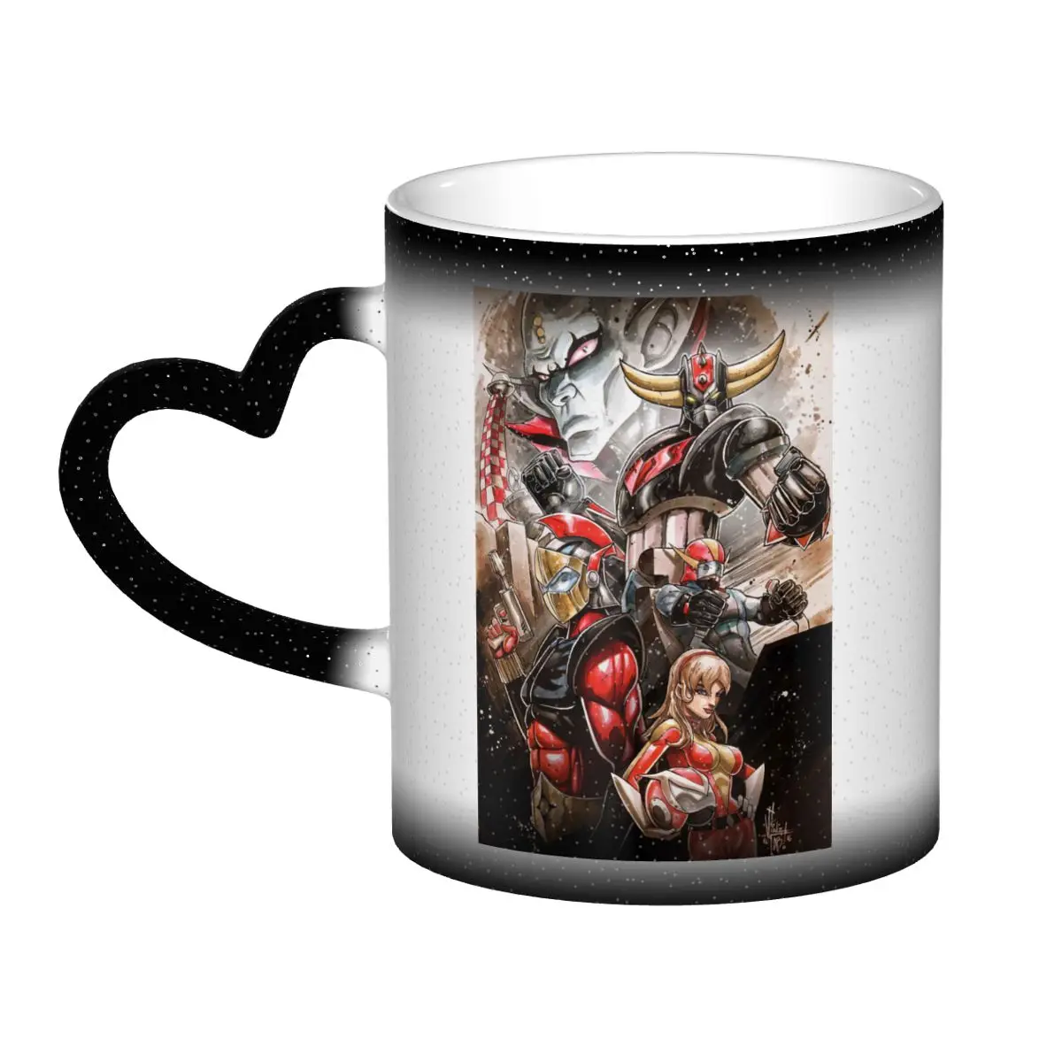 UFO Robot Grendizer Anime Mug Funny Ceramic Coffee Cups Tea Mugs Milk Cup Drinkware Gifts for Woman Man
