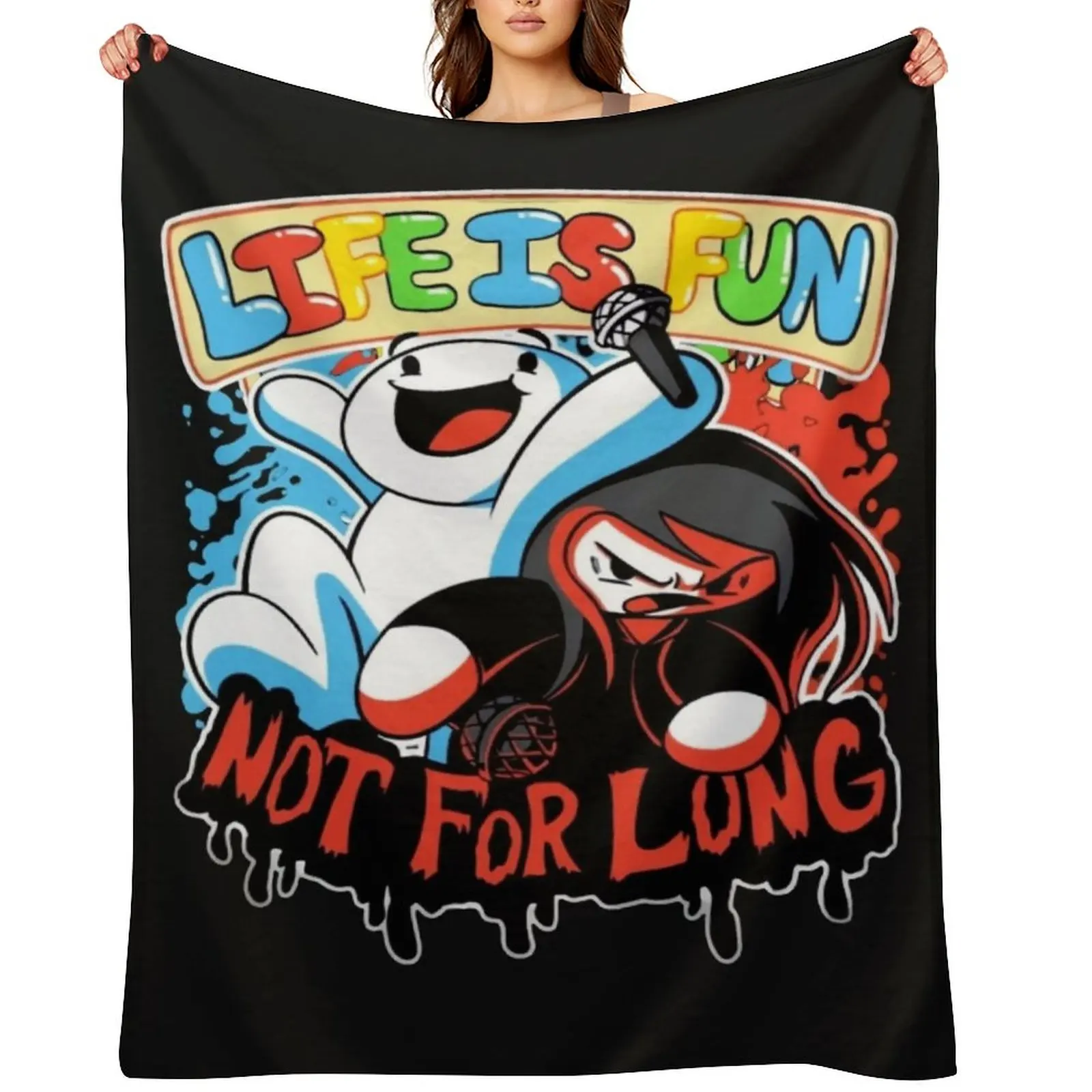 

The1soutodd Merch The 1s Out Odd Life is Fun Not for Throw Blanket Quilt Thins funny gift manga Blankets