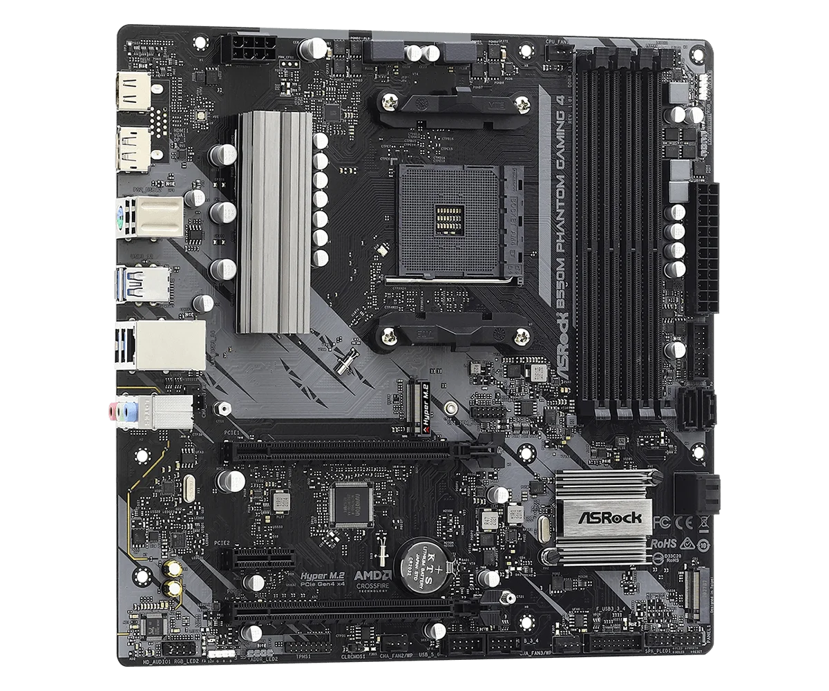 Imagem -03 - Placa-mãe B550 Asrock B550m Phantom Gaming Suporte Am4 Ryzen 5600 5900x 4700 3400g 3900 5700 Cpu M.2 Ddr4 128g