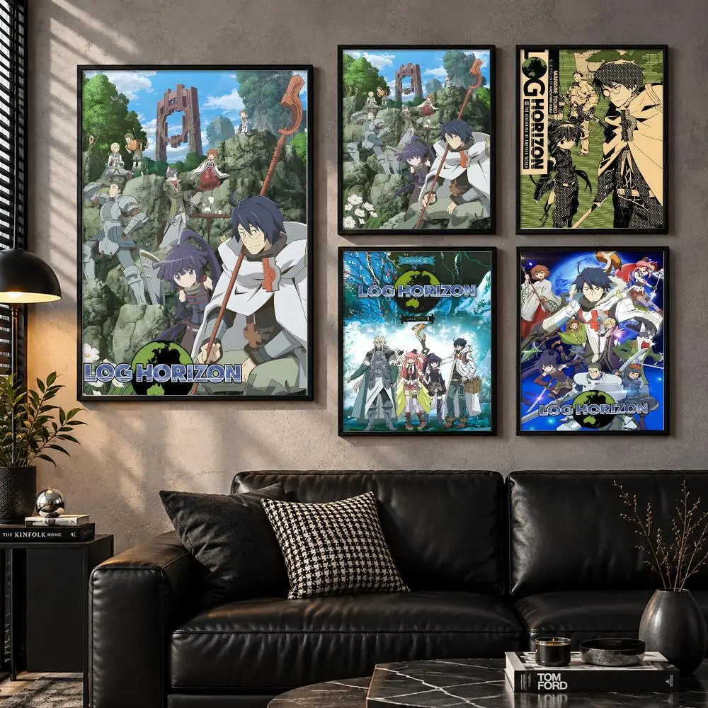 Classic Iconic Animation Fanart Print Wallart Log Horizon Poster Modern Wall Art Bedroom Living Room Print Unframed