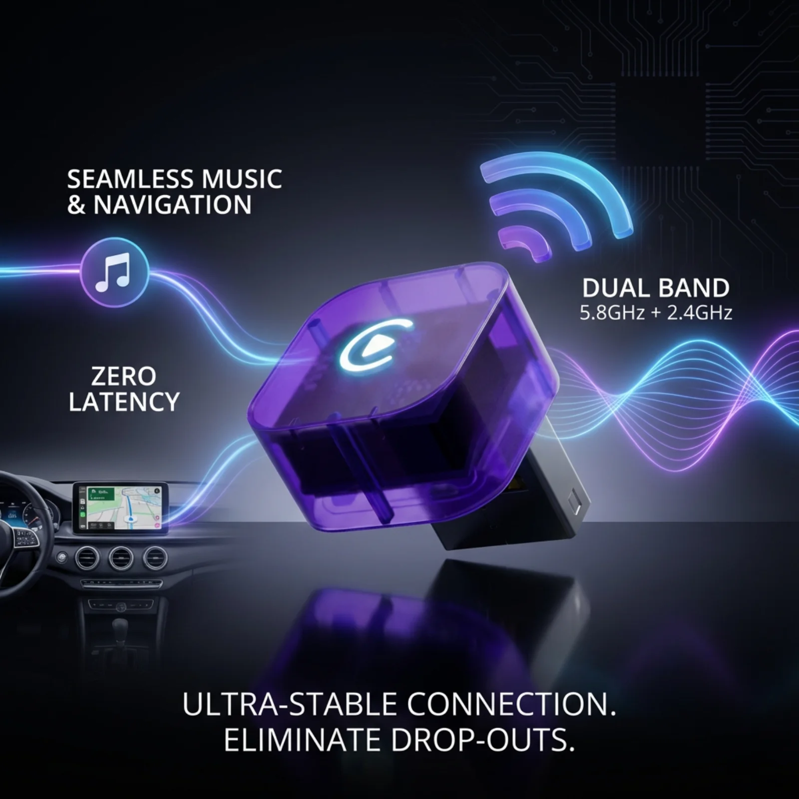 2026 Ultra Mini CarPlay Android Auto Wireless 2IN1 Smart Box Plug & Play Per iPhone Telefono Android Per Volvo Benz Mg Kia Chery VW