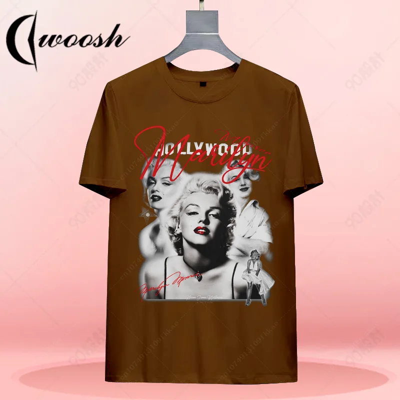 Cool Marilyn Monroe Printed T Shirt Sexy Women Men Round Neck Singer Tees Shirt Short Sleeve Clothes Teenager Man Female Tops