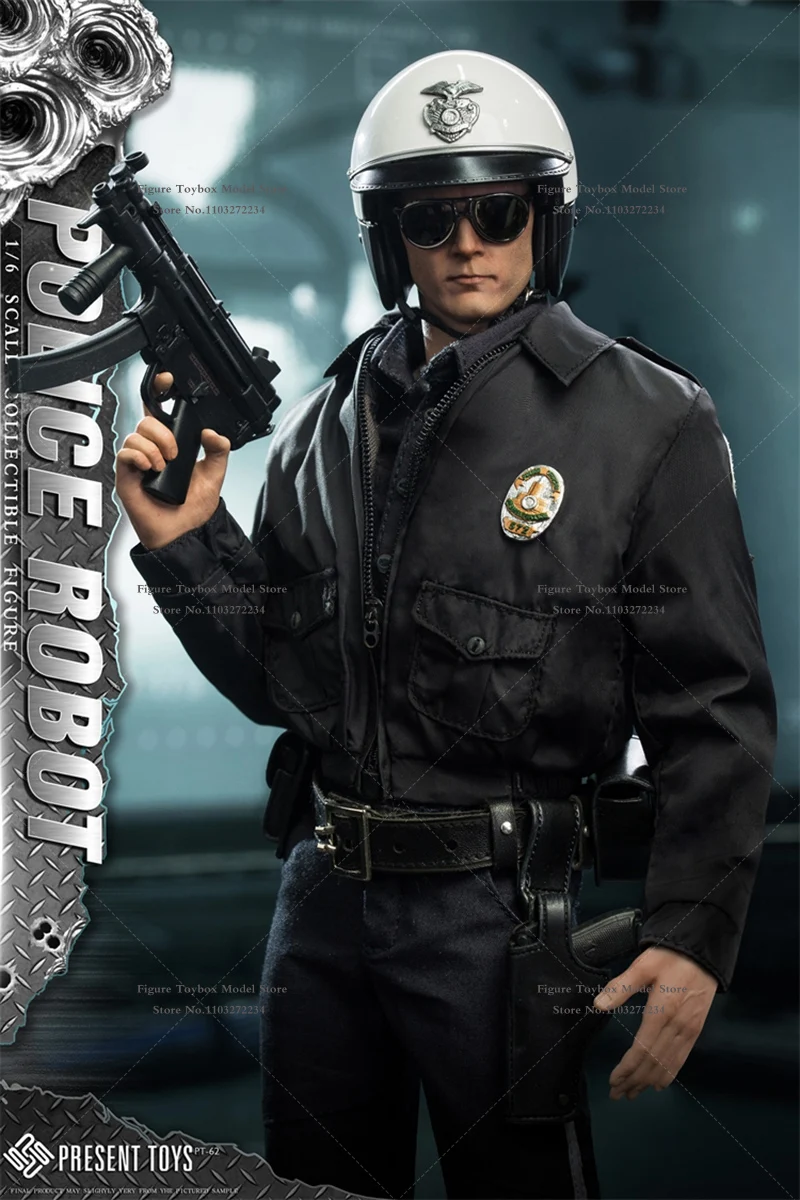Juguetes de regalo PT-sp62 escala 1/6 T1000 figura de acción de Robot policial tres cabezas esculpir modelo ornamento 12 "figura de hombre regalo para seguidores