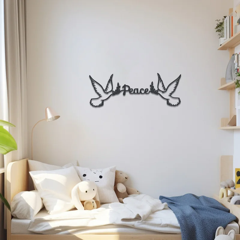 【Statue Wall Decoration】Peace Dove Metal Wall Decoration：A symbol of harmony and hope，Peace Metal Wall Decor