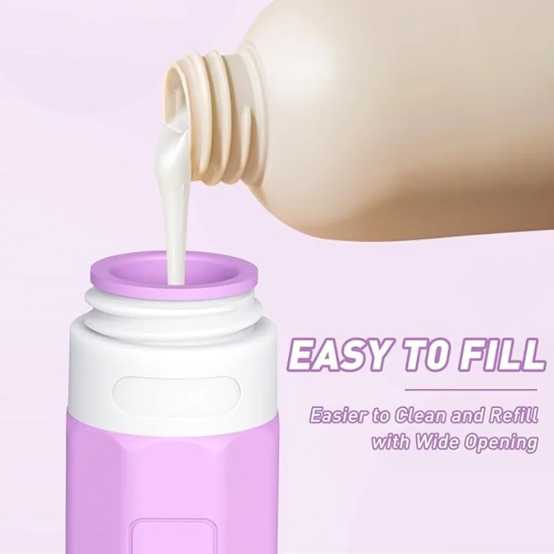 90 مللي/مجموعة سيليكون السفر متعدد الألوان زجاجات مستحضرات التجميل حاوية فارغة مانعة للتسرب إعادة الملء زجاجة لغسول مكيف الشامبو