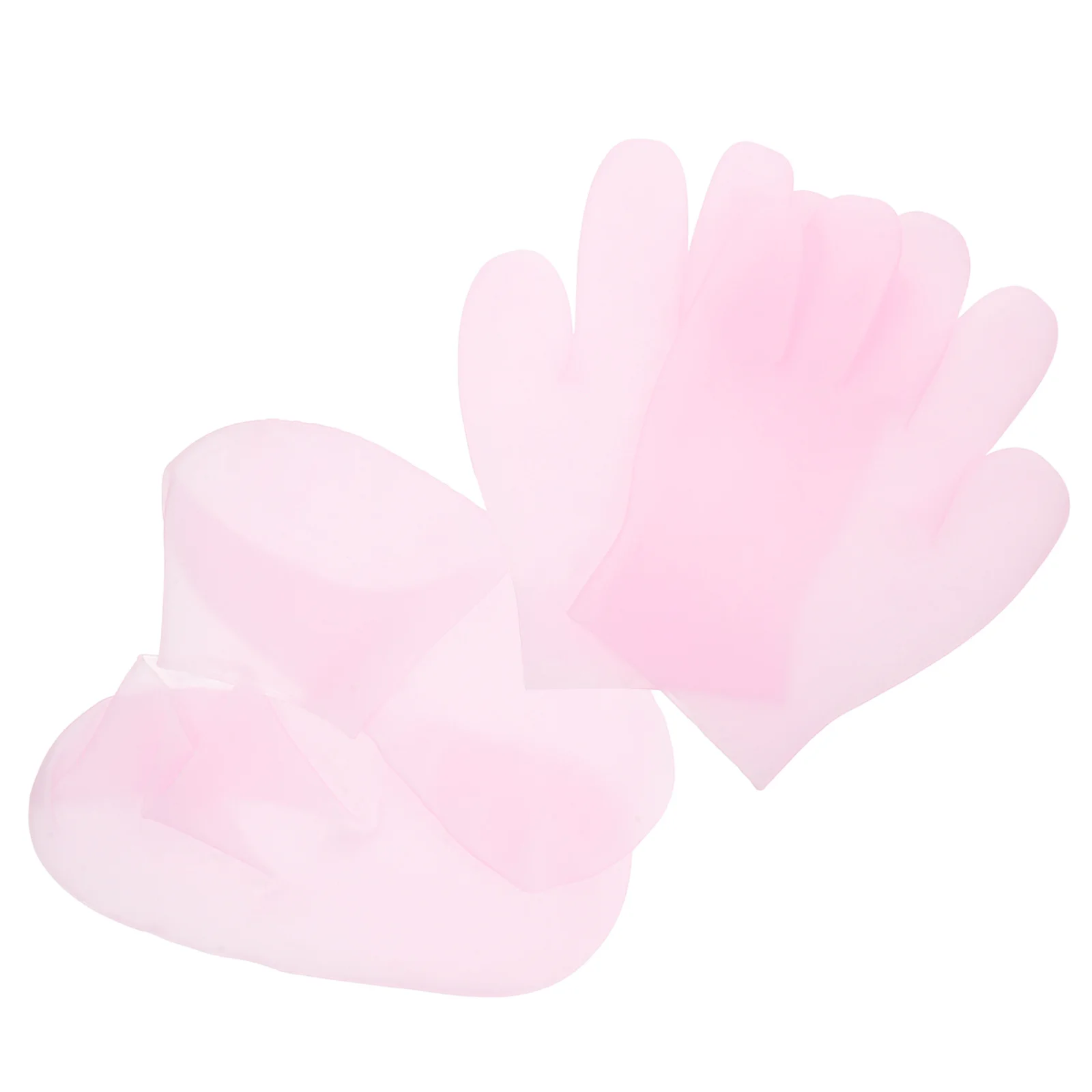 

2Pairs Moisturizing Gel Gloves and Foot Socks Set Hand and Foot Care Overnight Hydration Repair Soft Elastic