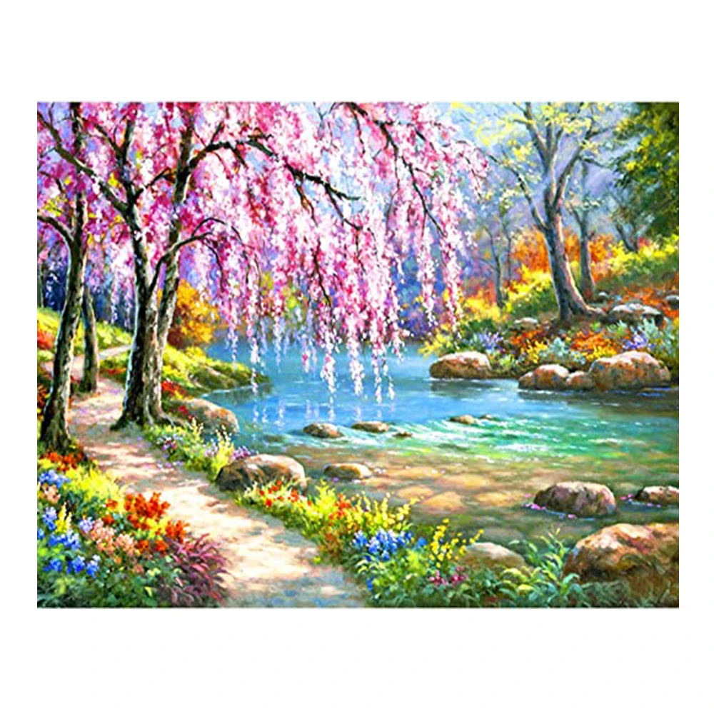 

LZAIQIZG NEW 5D Diamond Painting Square/Round Diamond Cross Stitch Kit DIY Beautiful Scenery Embroidery Picture Home Decoration