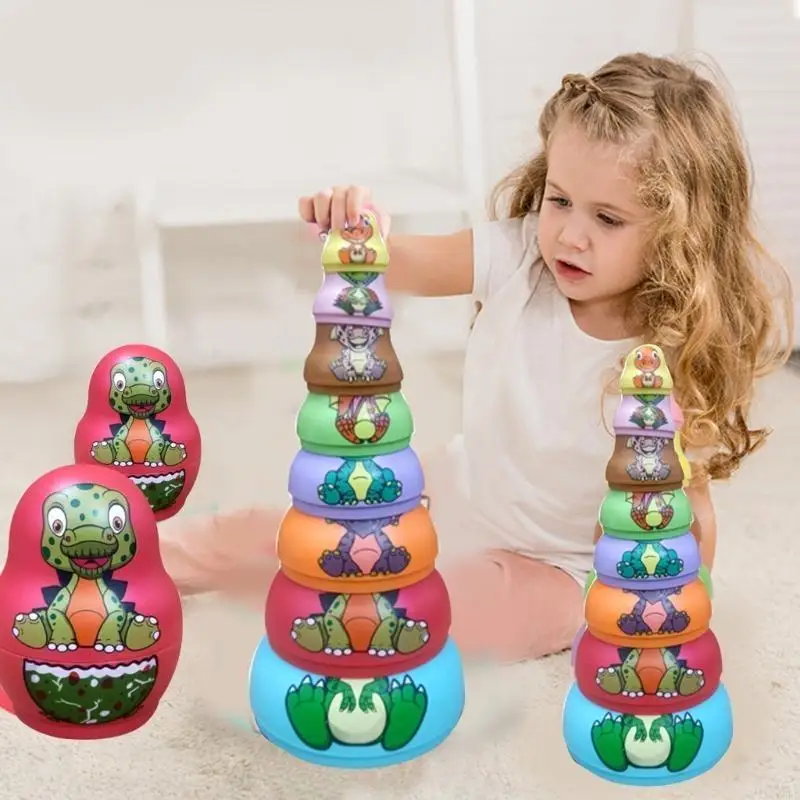 Stackable Nesting Doll Toy Russian Dolls Educational Toy for Children Boys Girls