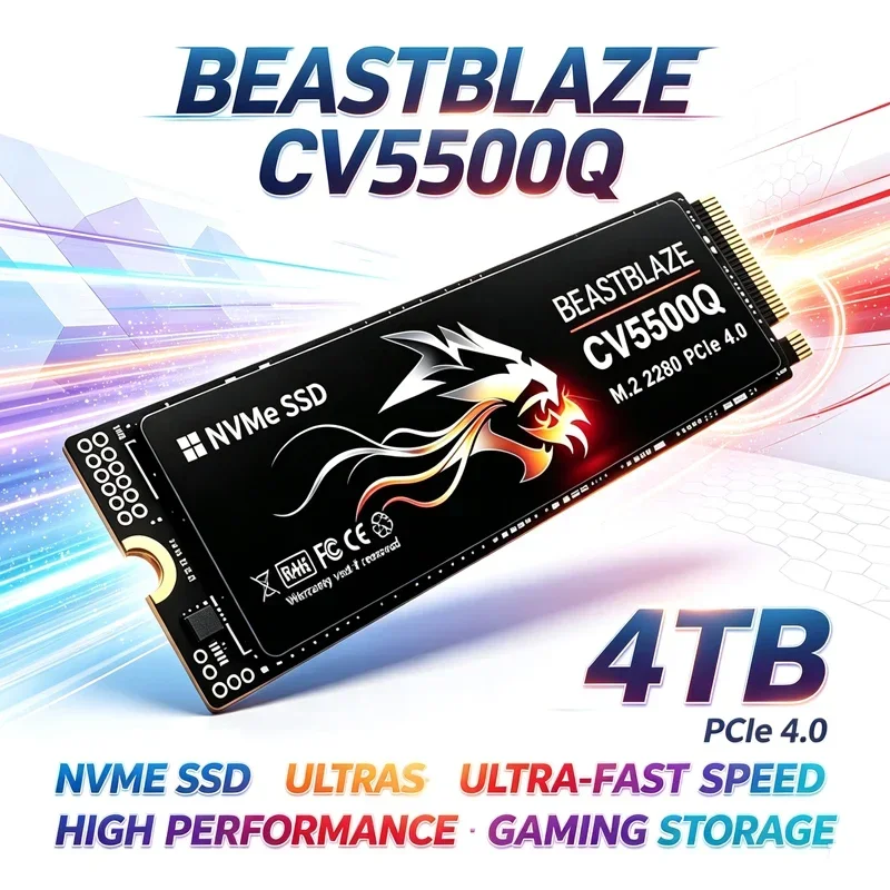 CV5500Q M.2 2280 SSD NVMe PCIe4.0 X4 3500MB/s TLC 3D NAND 500GB/1TB/2TB/4TB SSD Interno para Jogos para PS5 Laptop Desktop PC