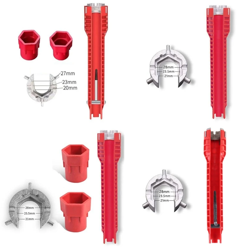 Multifunction Wrench Faucet and Sink Installer Water Pipe Spanner Repair and Installation Tools for Toilet Bowl Sink