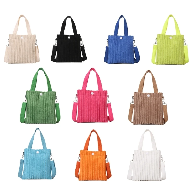 Mini Tote Bag Women's Corduroy Shoulder Bags Small Square Crossbody Bag for Spring Summer