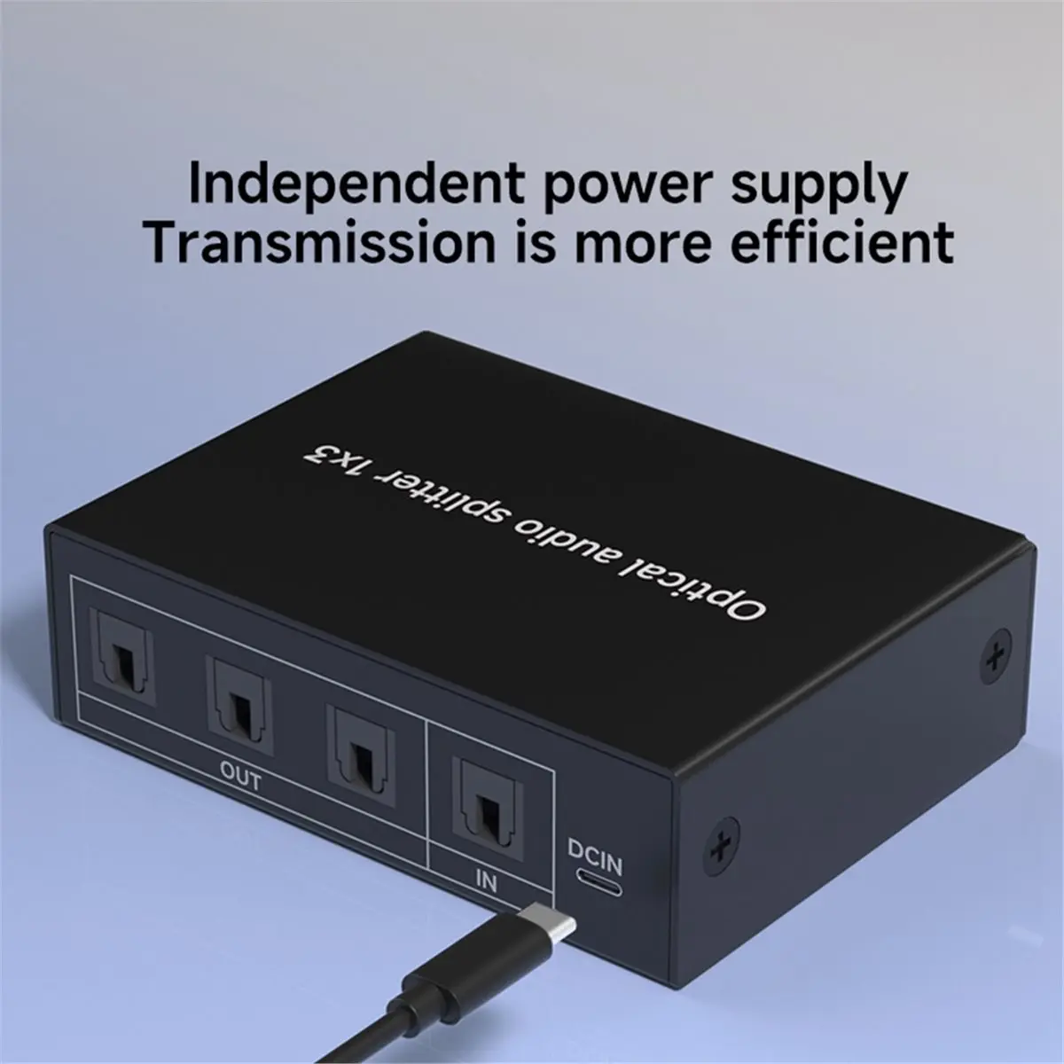 

Optical Fiber Audio Aplitter,1 in 3 Out Audio Distributor High Fidelity SPDIF Connected to Subwoofer Digital Audio