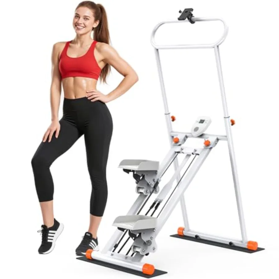 Escalera paso a paso para ejercicio en casa escalador vertical para gimnasio en casa con pedales ajustables y pantalla LCD Maquina para Hacer Ejer
