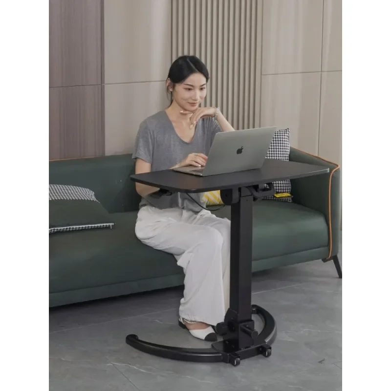 Folding lift computer desk Standing lift workbench Mobile learning desk