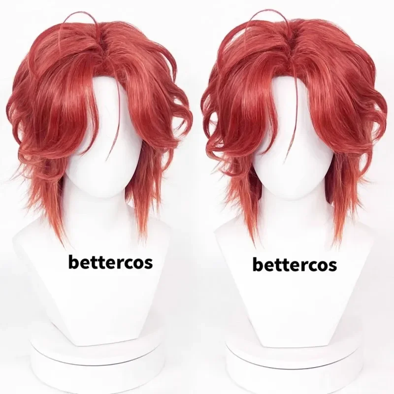 Diabolic lovers Sakamaki Raito dark red mix short cosplay wig heat resistant synthetic hair wigs free wig cap