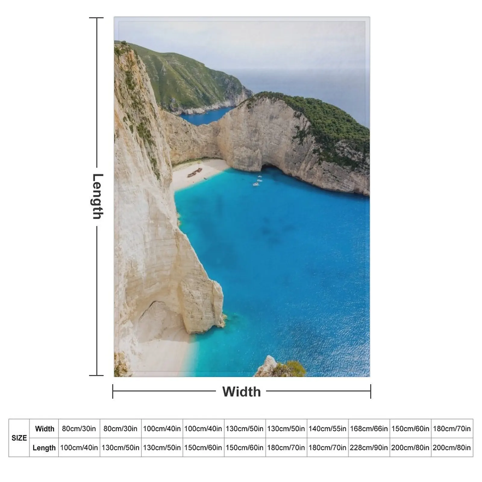 Mountains and sea, Zante, Greece Throw Blanket bed plaid blankets and throws Stuffeds Luxury Blankets
