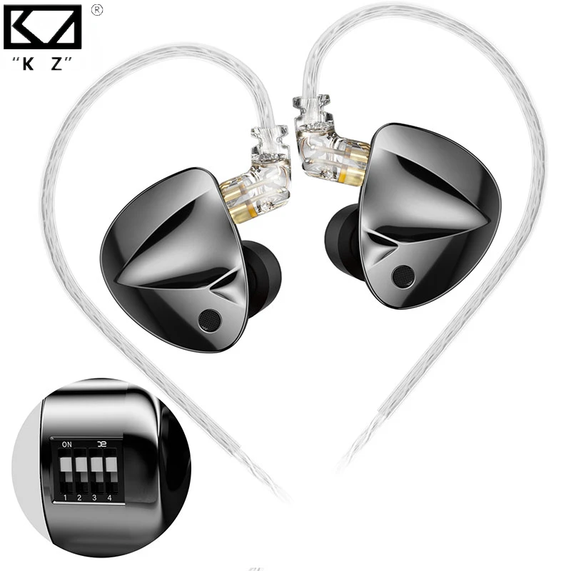 KZ D-Fi adjustable dual magnetic dynamic coil in ear wired music HiFi stage monitoring live earbuds