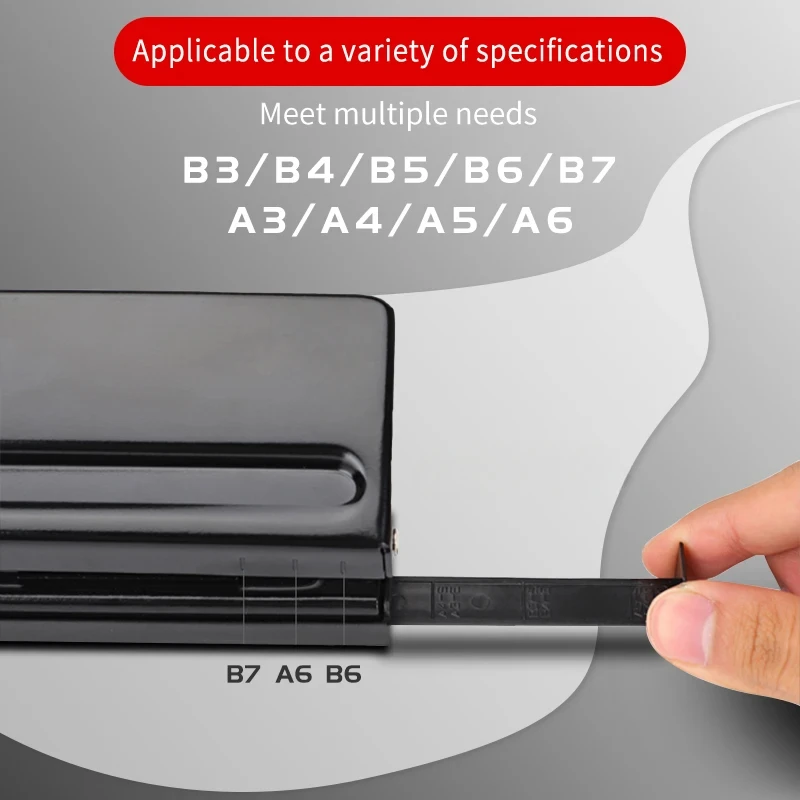 Heavy-Duty 6-Hole Punch – Adjustable Loose-Leaf Puncher for Office & School Supplies