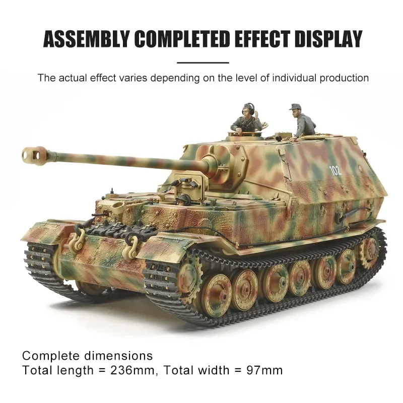 TAMIYA-Kit de modelo de tanque ensamblado 35325, Ferdinand Elephant, vehículo de combate pesado, 1/35