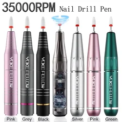 35000/30000RPM Portable Electric Nail Drill Machine For Pedicure Nail File Manicure Milling Cutter With Ceramic Nail Polish Pen