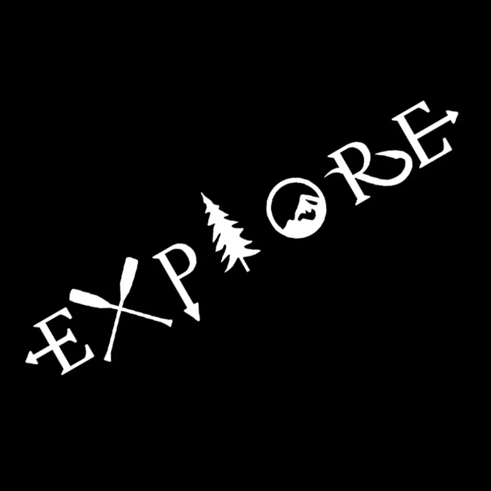 

Car Stickers Graphics Explore Tree Mountain Adventure Design Decal For Van Camper RV Motorhome Caravan Bus Auto Decoration