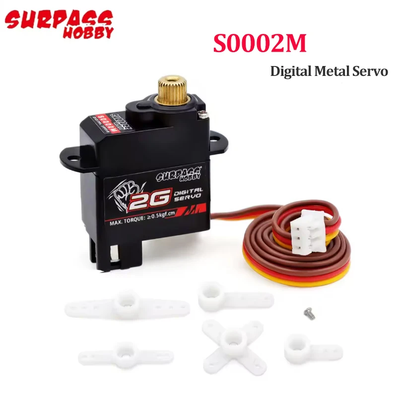 

SURPASS HOBBY S0002M RC Servo 2g Metal Tooth Digital Steering Gear for Rc Drone Airplane Car Boat Robot Model Accesorries