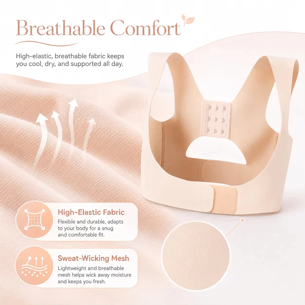 Back Brace Posture Corrector For Women Invisible Adjustable Comfortable Hunchback Slouching For Neck Shoulder Back Straightener view 3