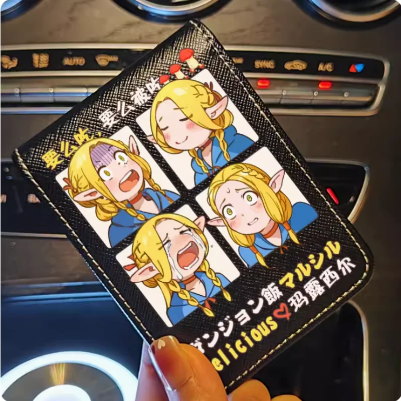 Anime Delicious in Dungeon Cartoon Fashion Wallets PU Purse Card Holder Money Bag Gift B728 Cosplay