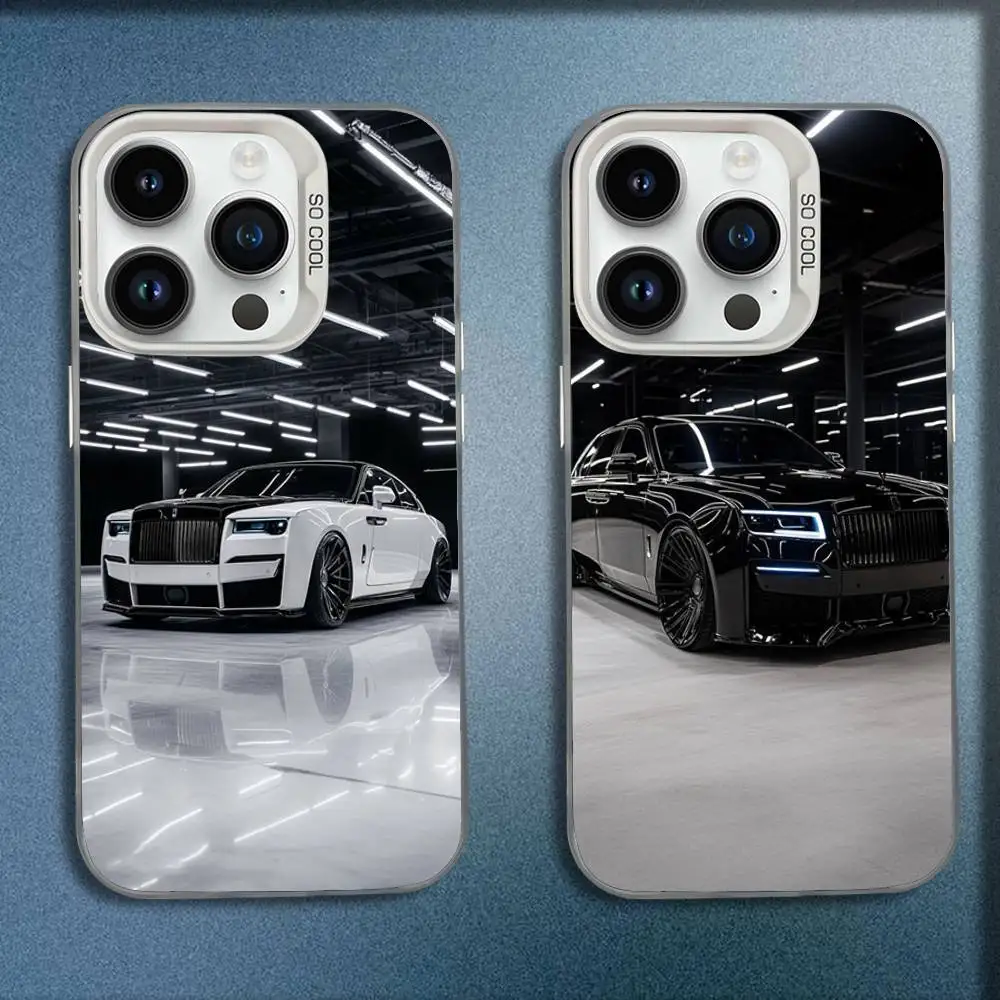 

Luxury Car R-Rolls R-Royces Phone Case For iPhone 16,15,14,13,12,11,Mini,Pro,E,SE4,MAX White Candy Matte Fashion Cover
