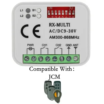 JCM gitmek için PORTIS NORTON NEO RC1 RC2 RC4 TWIN-R MINI garaj uzaktan kumanda alıcısı 433.92MHz kapısı açacağı JCM RX-MULTI alıcı