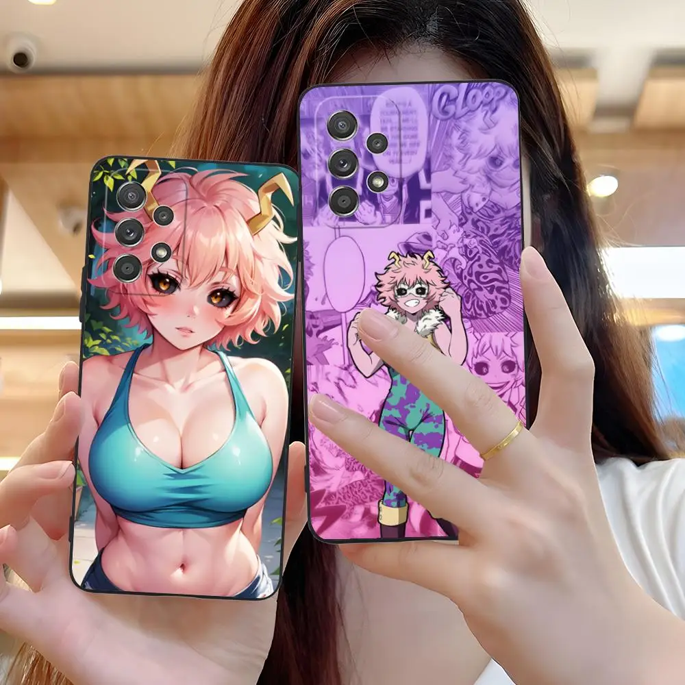 حافظة هاتف Hero Academia Mina Ashido لهاتف سامسونج جالاكسي M55 54 42 35 34 33 32 23 22 15 14 13 12 F55 5G لون واقي جميل