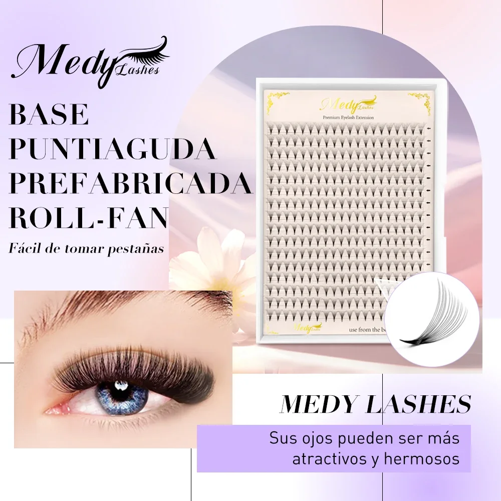 Extensiones de Pestañas Volumen Ruso 5D 10D C D Curl 8-15mm Pestañas Postizas Individuales Volume Lash Extensions de Medy Lashes