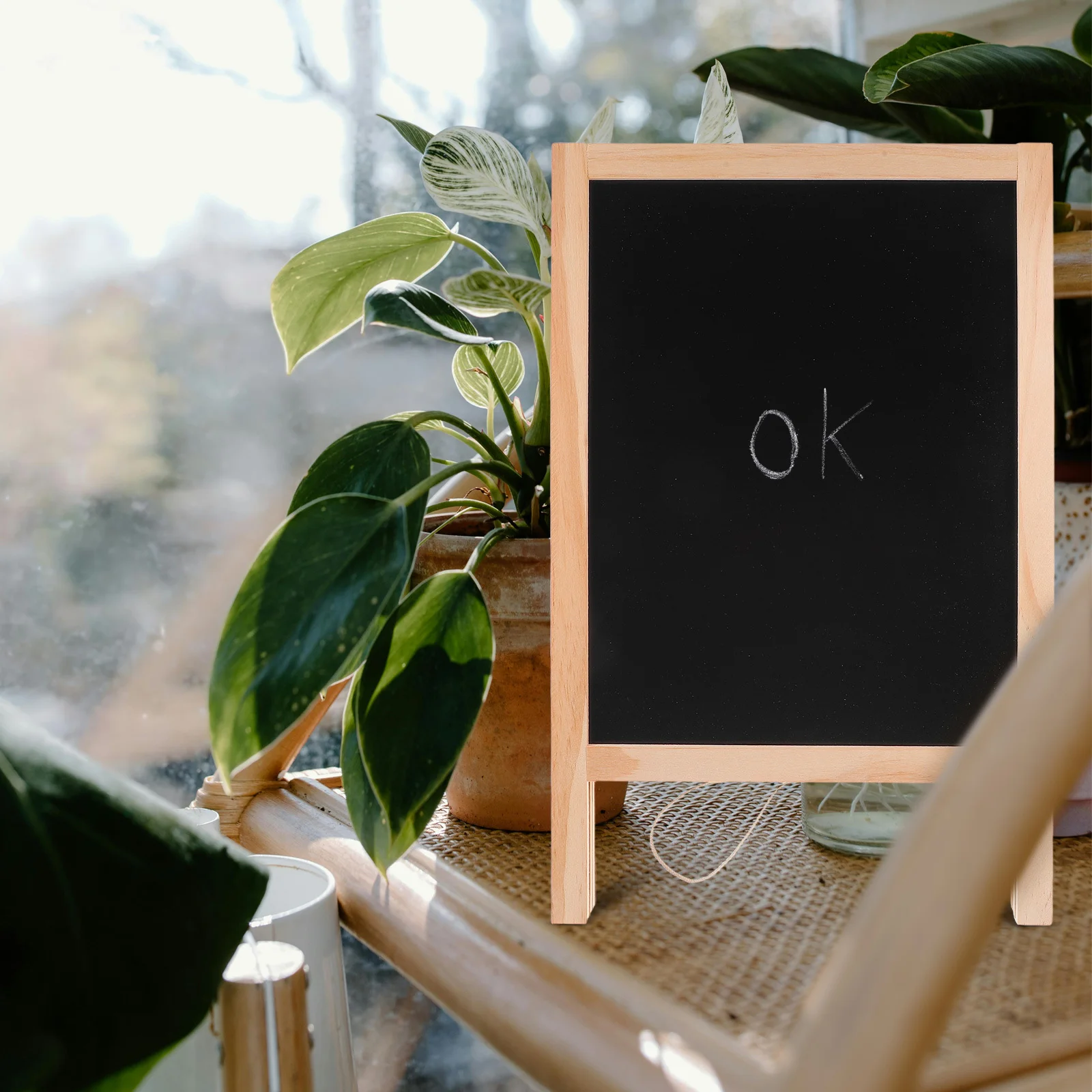 

Wooden Message Board Double Sided Chalkboard Hanging Signs For Wedding Garden Crafts Table Number Menu Marker Mini