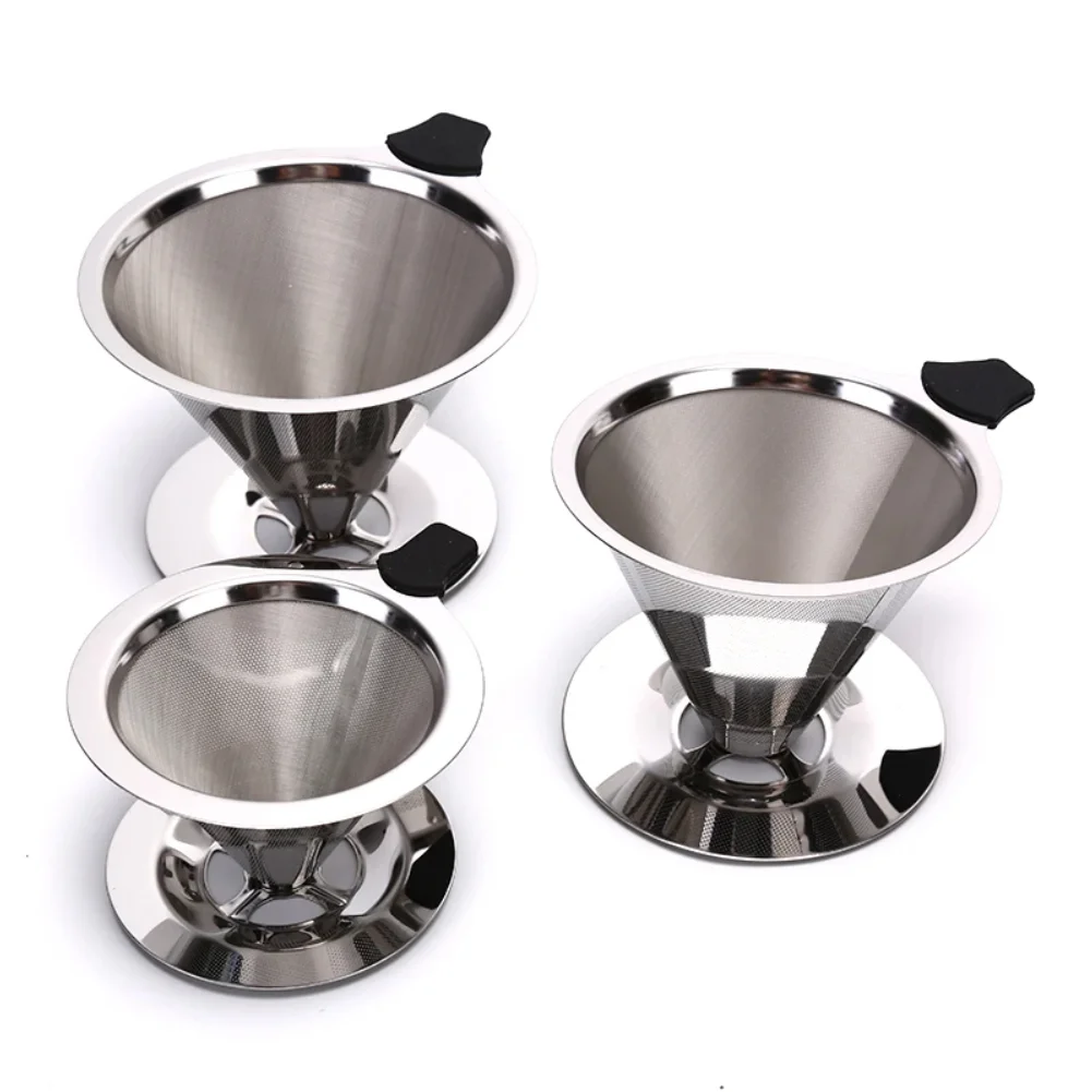 

1PC Stainless Steel Reusable Coffee Filter Holder Pour Over Mesh Tea Dripper Cup