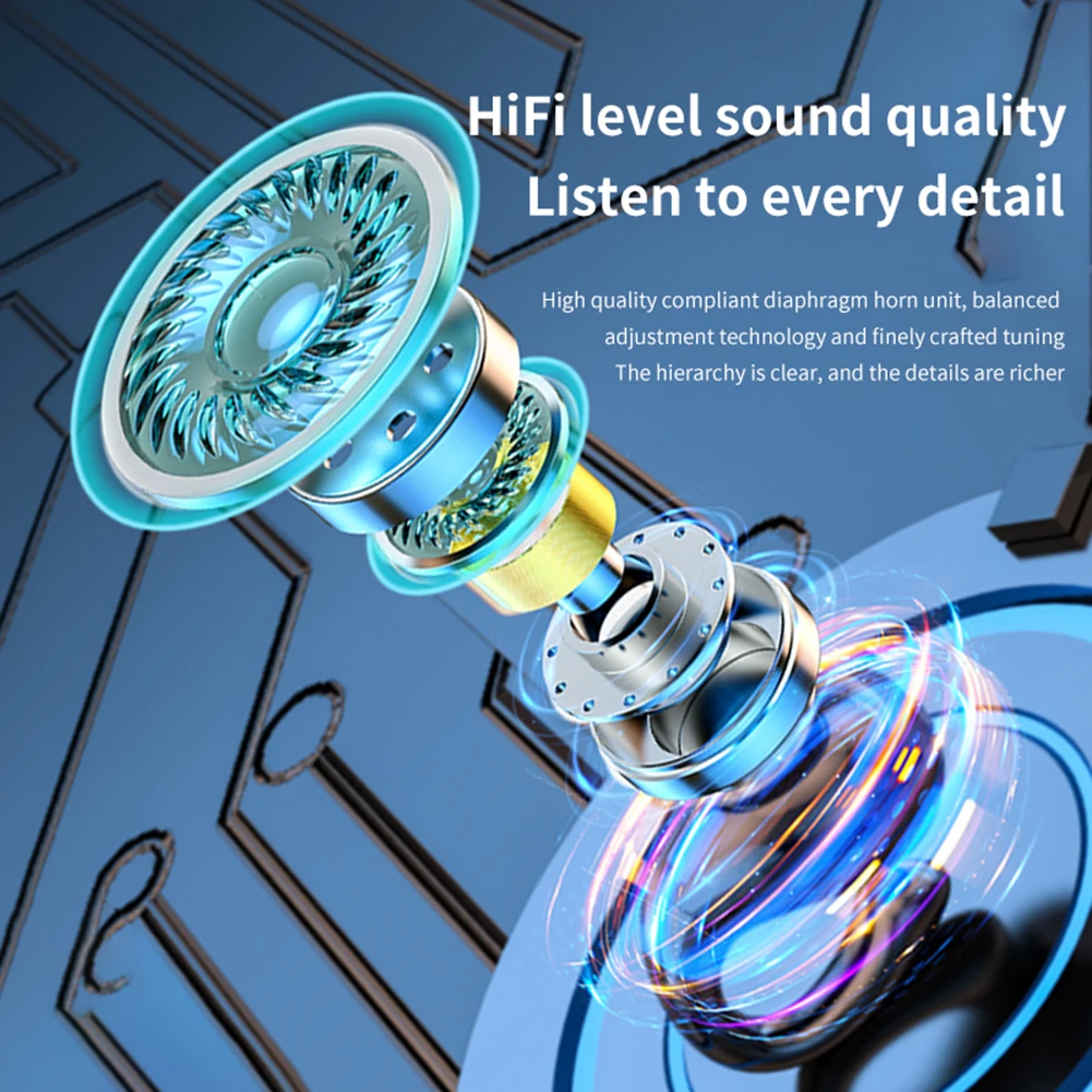 Bluetooth 53 Bone Conduction Earphones IPX5 Waterproof Single Ear Clip Headset for Sports and Gaming Compatibility