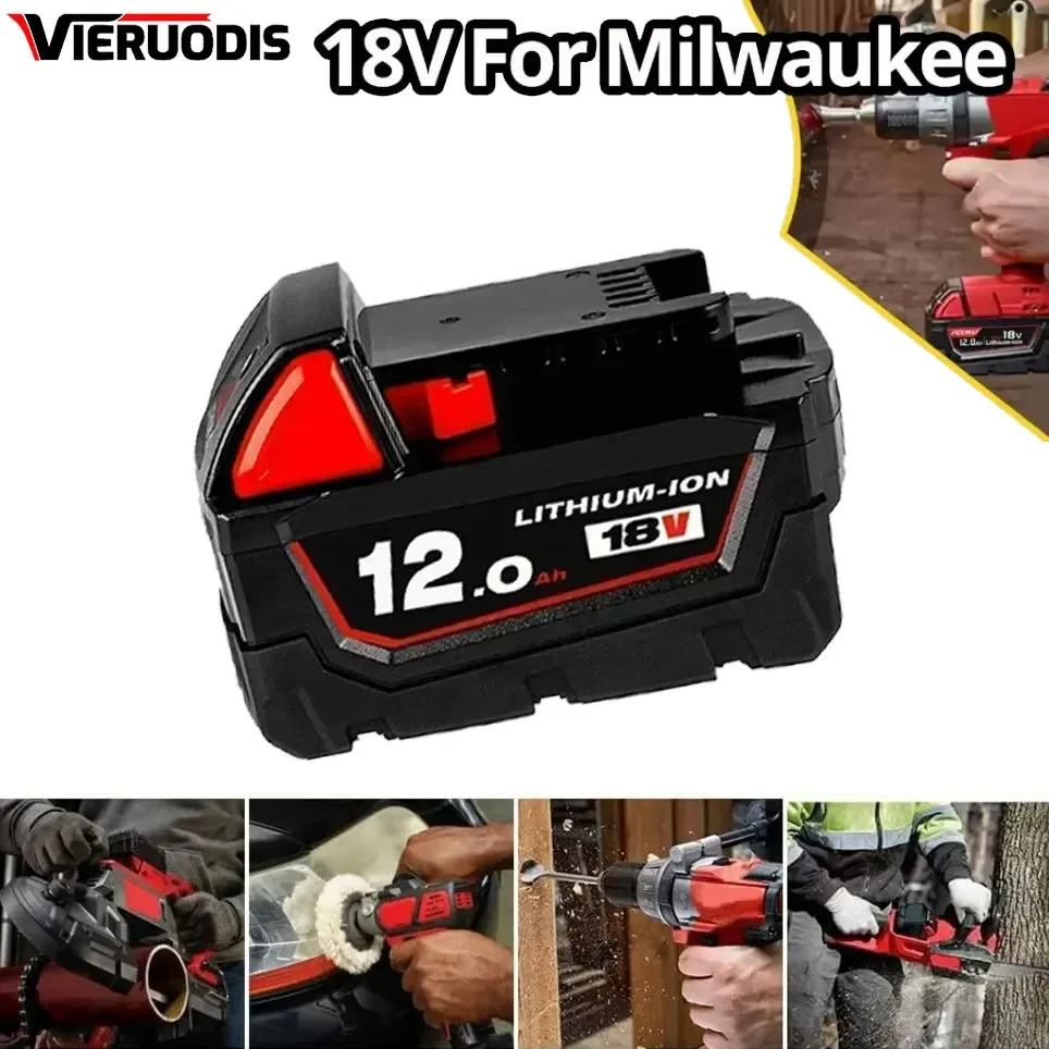 6000mAH/12000mAH For Milwaukee M18 18V Replacement For Milwaukee M18B5 XC Li-ion battery 48-11-1815 2604-20 48-11-1850