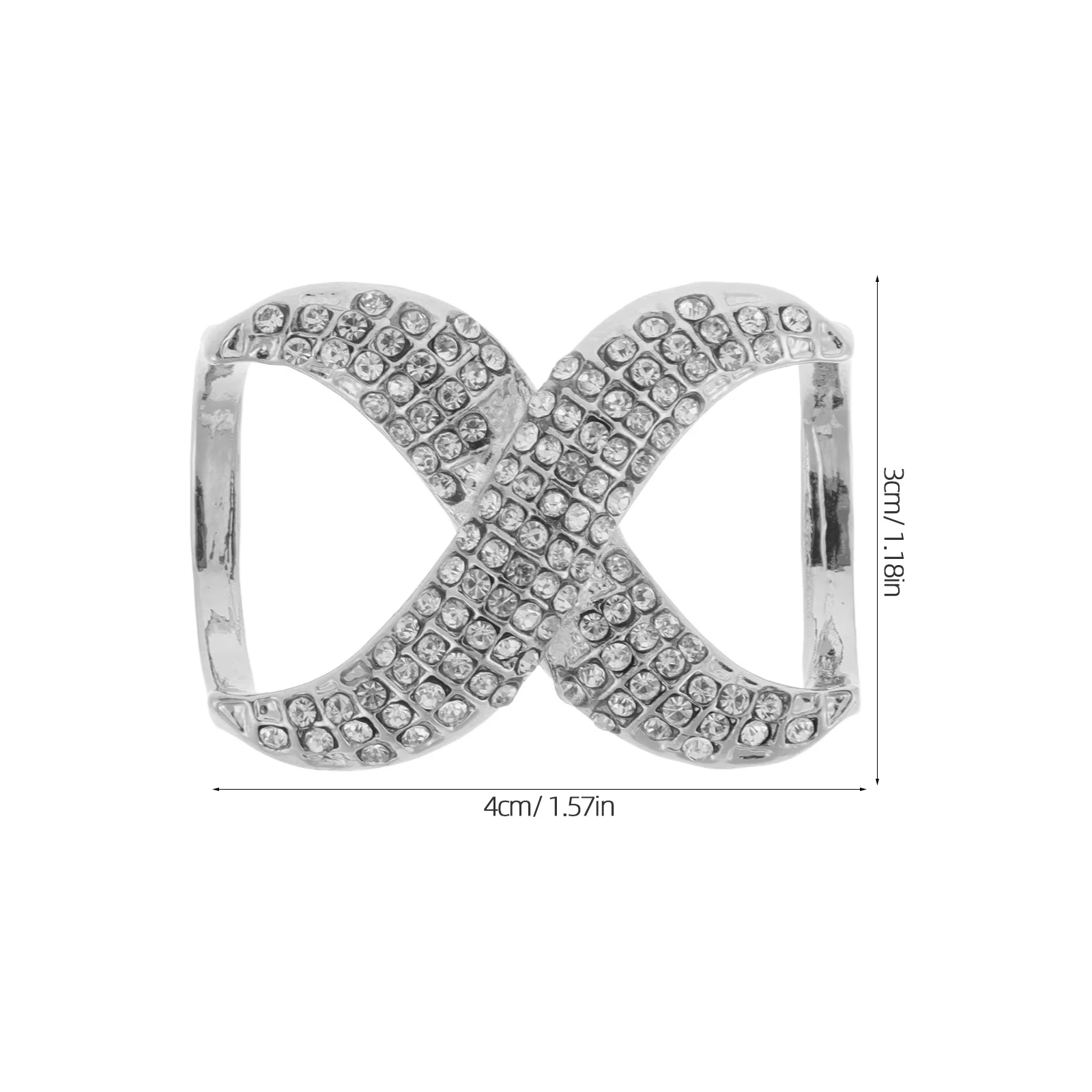 2 pezzi clip per anello per sciarpa a forma di cuore maglietta fibbia per cravatta fibbie annodate clip per nodo camicia chiusura per sciarpa anello per abbigliamento elegante