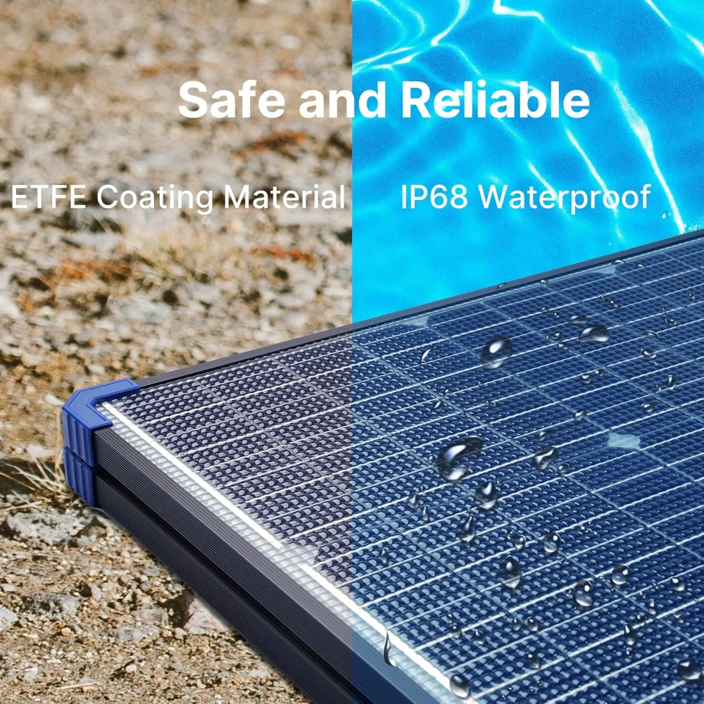 Panel Solar portátil plegable, módulo fotovoltaico de 100W, 18V, 9BB, célula Solar Bifacial monocristalina para estación de energía portátil