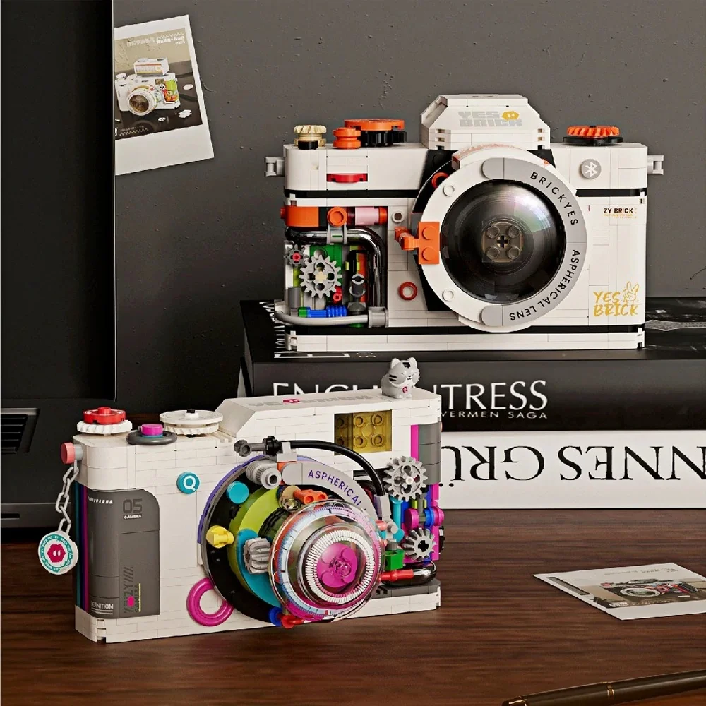 

482 шт., креативный эксперт, ретро-камера, набор строительных блоков, цифровая камера, Коллекционная модель, сборка «сделай сам», игрушки для взрослых и подростков