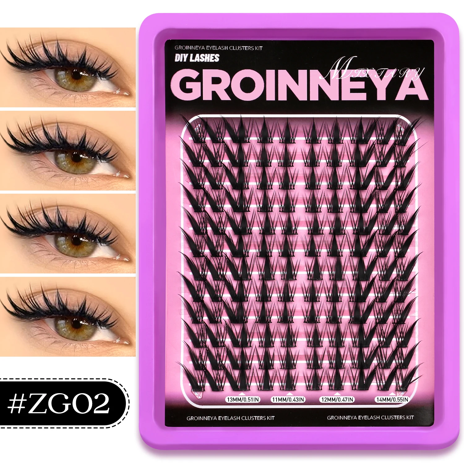 Cat Eye Cluster Lashes, 12 Rows DIY