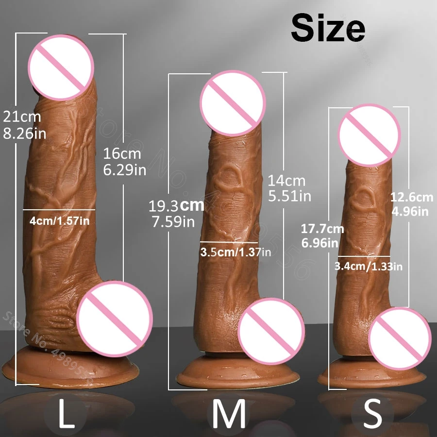 Erotic Toys Penile Prosthesis Big Dildo to Pussy Realistic Penis Adult Supplies Vaginal Anus Stimulator 18 for Adults Dick Gode