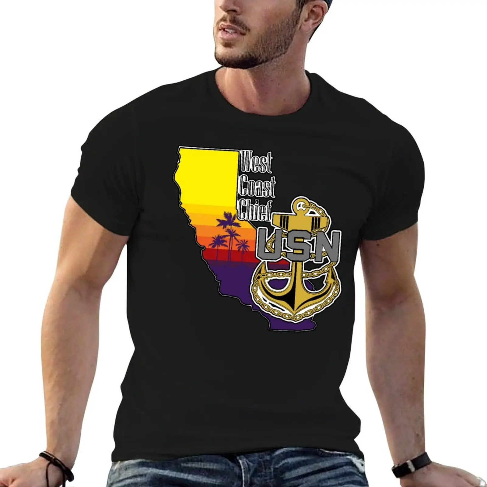 West Coast Chief T-Shirt basketball graphic tees luxury designer mens t shirt graphic