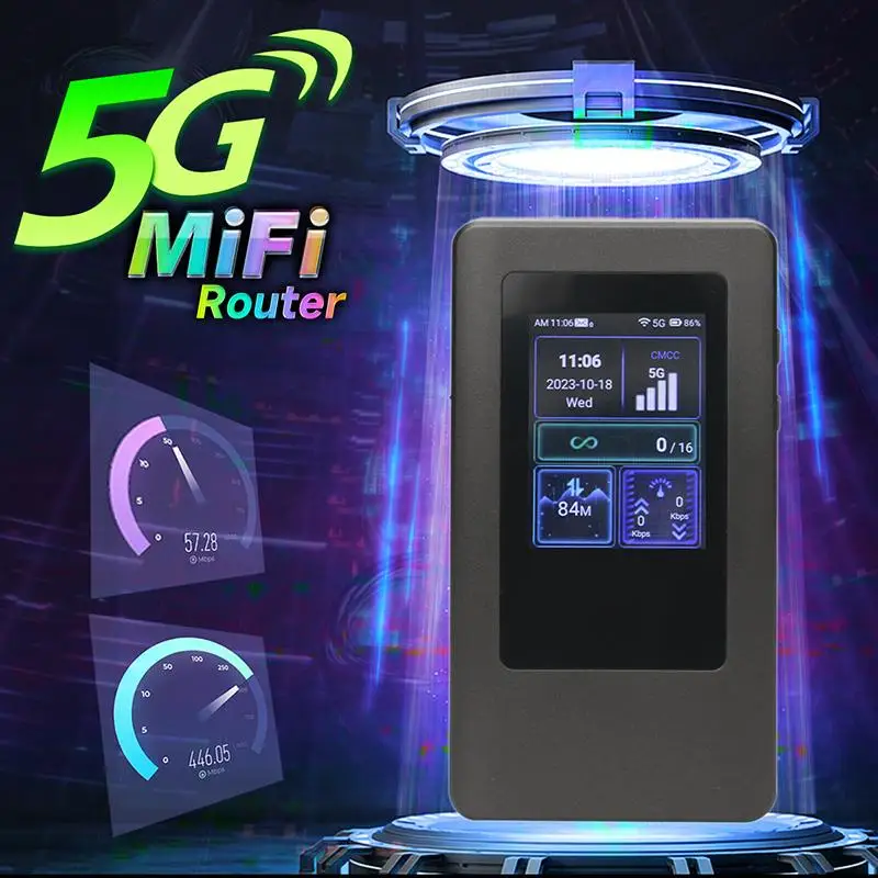 Top MiFi Mobile Modem Hotspot 5g Sim Card Wireless Router Dual Band Portable 5Ghz WiFi Device Support Locked Frequency Band