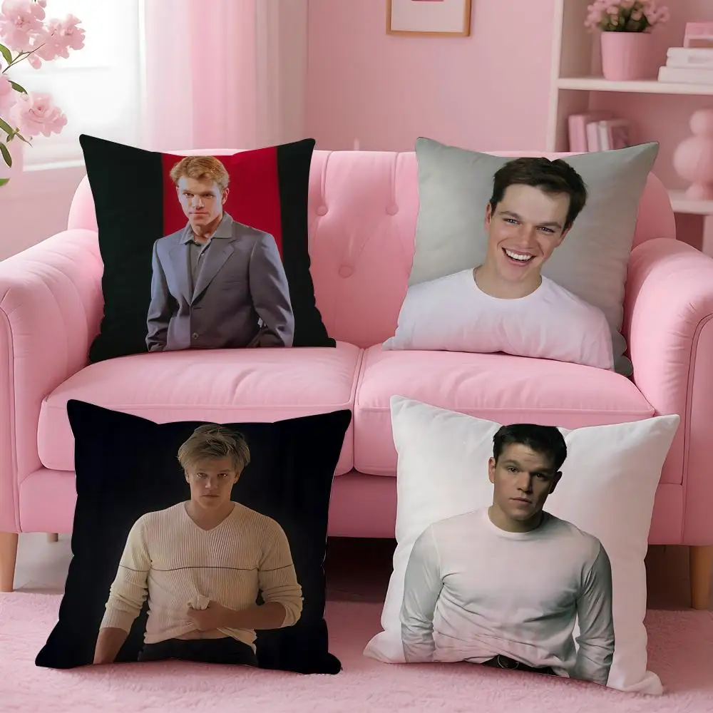movie Matt Damon Cushion Cover Cushion Cover Set 4Pcs 50x50 45x45 40x40 Pillowcase Decorative Sofa Home Decor