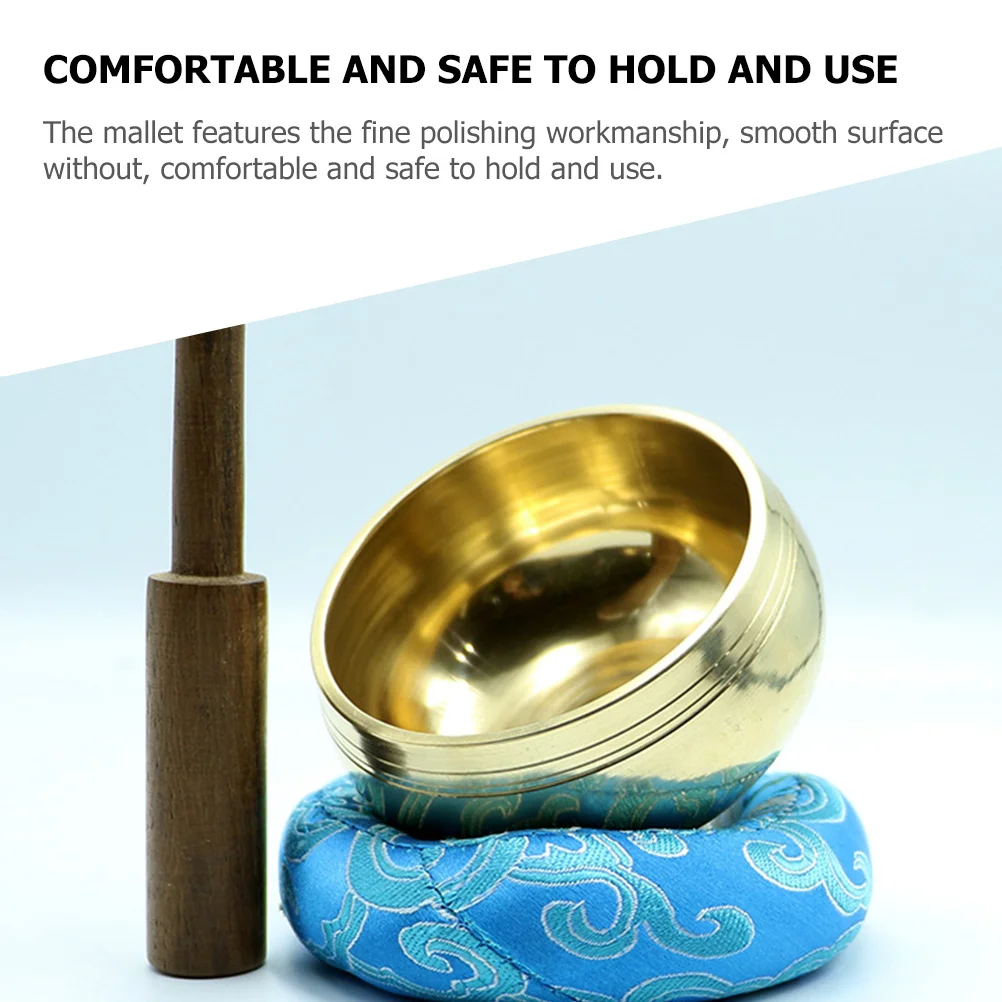 

2pcs Wooden Singing Bowl Mallet Tibetan Buddha Sound Bowl Striker Lightweight Hammer For Meditation Therapy Instrument Accessory